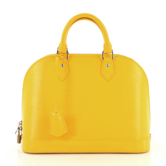 Louis Vuitton Alma Handbag Epi Leather PM Yellow 4299615