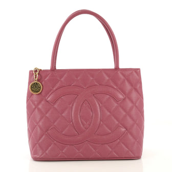 Chanel Medallion Tote Quilted Caviar Pink 429961