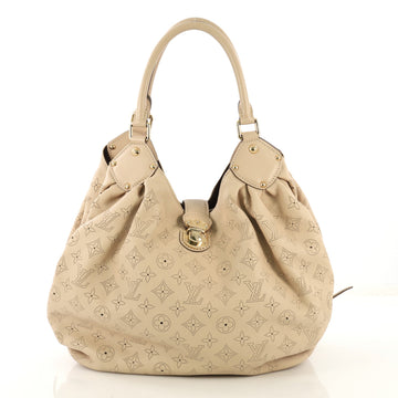 Louis Vuitton L Hobo Mahina Leather Neutral 429965