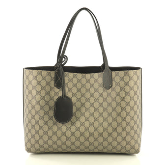 Gucci Reversible Tote GG Print Leather Medium Brown 429994