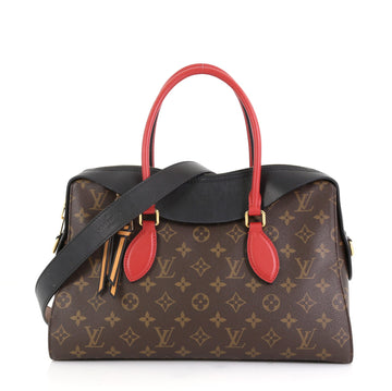Louis Vuitton Tuileries Handbag Monogram Canvas with Leather