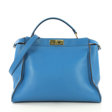 Fendi Monster Peekaboo Bag Leather with Studded Interior Large