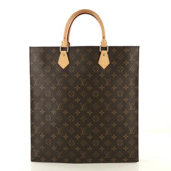 Louis Vuitton Sac Plat Handbag Monogram Canvas GM Brown 4300356