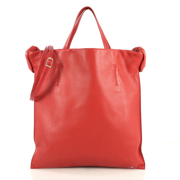 Celine Knots Tote Leather Medium Red 430102