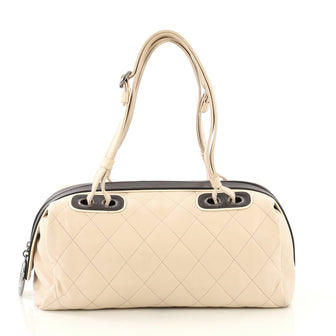 Chanel Country Club Bowler Bag Quilted Leather