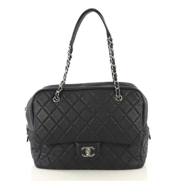 Chanel Camera Case Flap Bag Quilted Calfskin Large