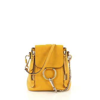 Chloe Model: Faye Backpack Leather and Suede Mini Yellow 43039/2