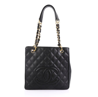 Chanel Petite Shopping Tote Quilted Caviar Black 430671