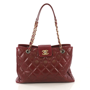 Chanel Daily Walk Shopping Tote Quilted Glazed Calfskin Medium