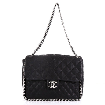 Chanel Chain Around Flap Bag Quilted Leather Maxi