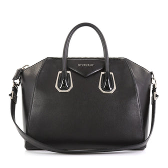 Givenchy Antigona Bag Leather and Kenya Metal Medium Black 430742
