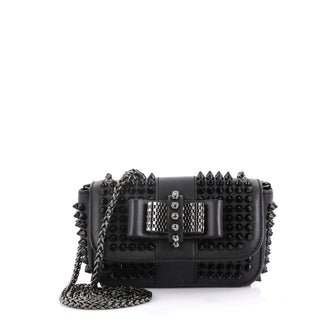 Christian Louboutin Model: Sweet Charity Crossbody Bag Spiked Leather Mini Black 43076/1