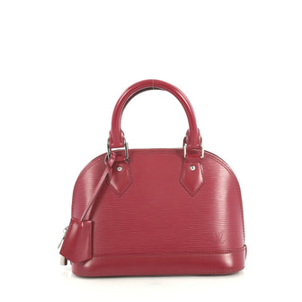 Louis Vuitton Alma Handbag Epi Leather BB Purple 430977
