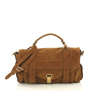 Proenza Schouler PS1 Satchel Suede Medium Brown 430981
