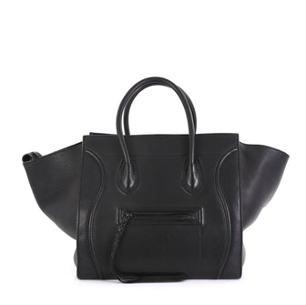 Celine Phantom Bag Grainy Leather Medium Black 4310901