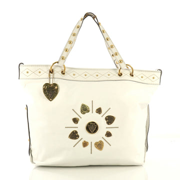 Gucci Irina Babouska Tote Leather White 431101