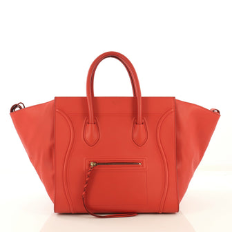 Celine Phantom Bag Smooth Leather Medium Red 431246
