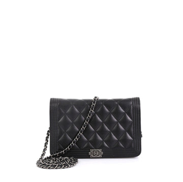 Chanel Boy Wallet on Chain NM Quilted Calfskin Small