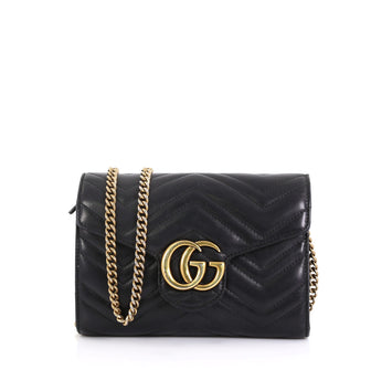 Gucci GG Marmont Chain Wallet Matelasse Leather Mini - 43158/1