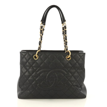 Chanel Grand Shopping Tote Quilted Caviar Black 431691