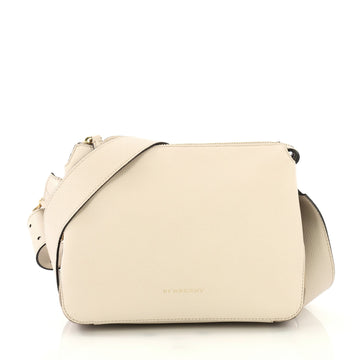 Burberry Helmsley Crossbody Bag Leather with House Check Canvas Small