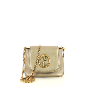 Gucci 1973 Chain Shoulder Bag Leather Small Neutral 432031