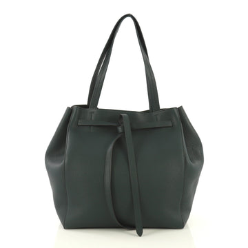 Celine Phantom Tie Cabas Tote Leather Small Green 4320812