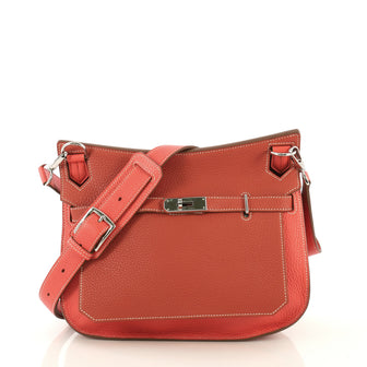 Hermes Bicolor Jypsiere Handbag Clemence 28 Red 4320835