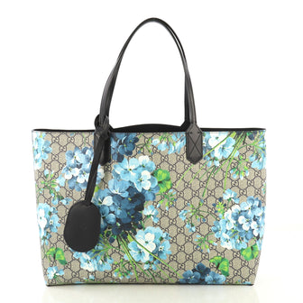 Gucci Reversible Tote Blooms GG Print Leather Large Neutral 4320842