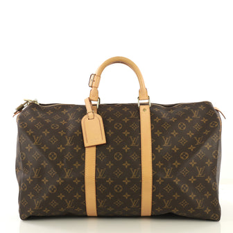Louis Vuitton Keepall Bandouliere Bag Monogram Canvas 50 Brown 4320852