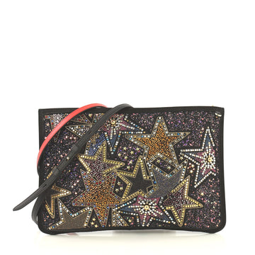 Christian Louboutin Loubiclutch Embellished Leather Black 4320859