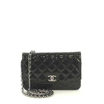 Chanel Brilliant Wallet on Chain Quilted Patent Black 4320872