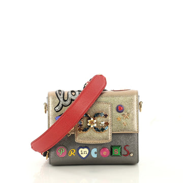 Dolce & Gabbana Millennials Box Shoulder Bag Embellished Leather Mini