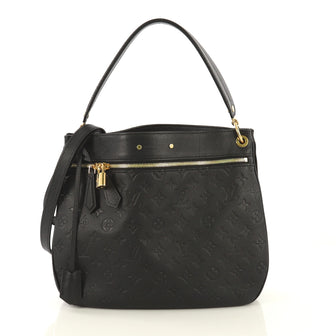 Louis Vuitton Spontini NM Handbag Monogram Empreinte Leather Black 