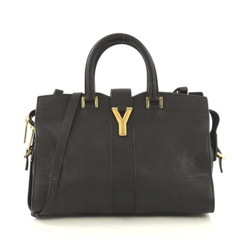 Saint Laurent Chyc Cabas Tote Leather Small Black 432087