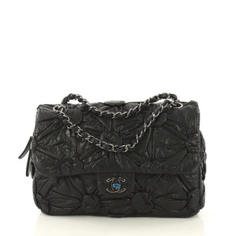 Chanel Lemarie Flap Bag Draped Lambskin Medium Black 4320880