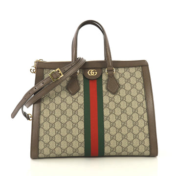 Gucci Ophidia Top Handle Bag GG Coated Canvas Medium Brown 4320886