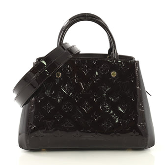 Louis Vuitton Montaigne Handbag Monogram Vernis BB Purple 4320887