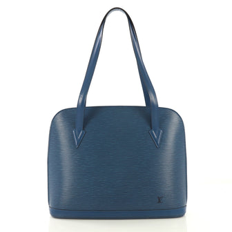 Louis Vuitton Lussac Handbag Epi Leather Blue 4322916