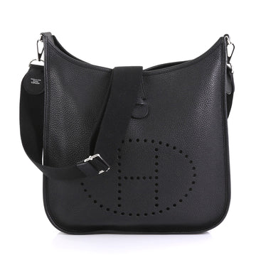 Hermes Evelyne Crossbody Gen III Clemence GM Black 4322927