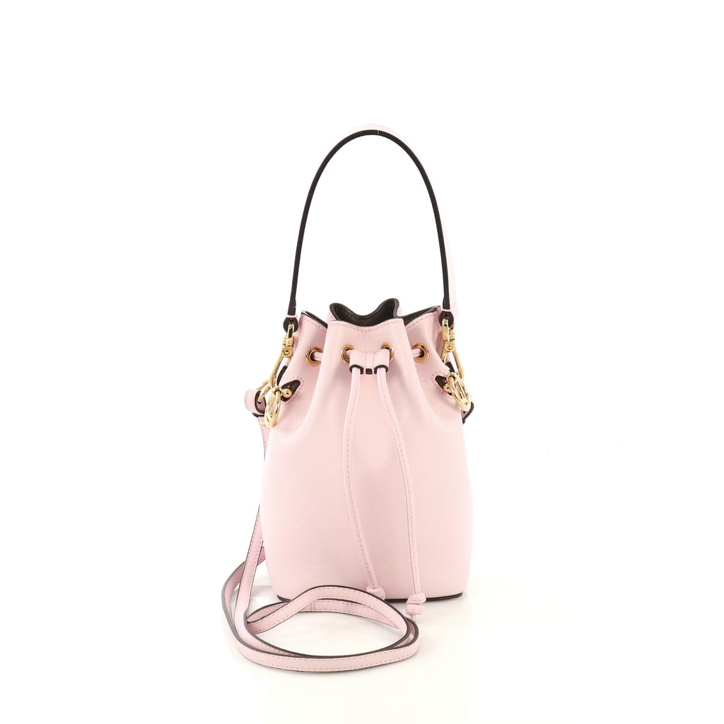 Fendi mon trésor mini embossed leather bucket bag. #fendi #bucketbags #bags