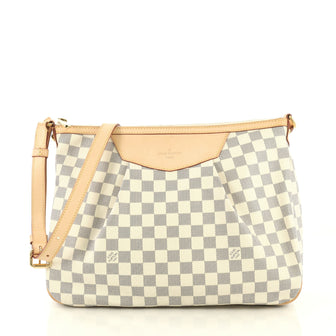 Louis Vuitton Siracusa Handbag Damier MM White 432401