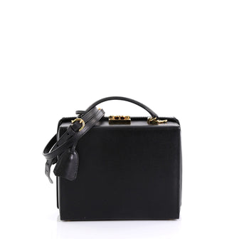 Mark Cross Grace Box Bag Leather Large Black 432442