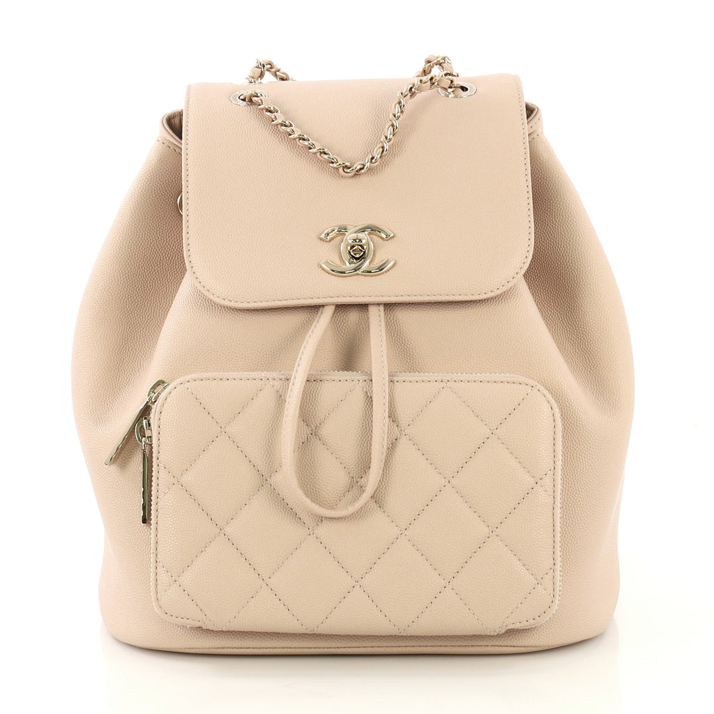 Chanel Mini Business Affinity Backpack White Caviar Gold Hardware 22B –  Coco Approved Studio