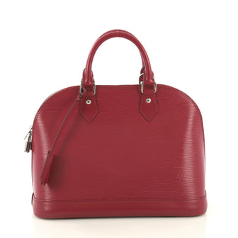 Louis Vuitton Alma Handbag Epi Leather PM Red 432741