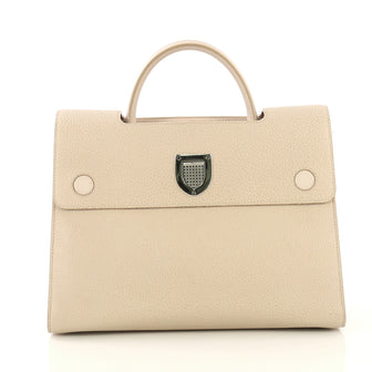 Christian Dior Diorever Handbag Leather Medium Neutral 4327811