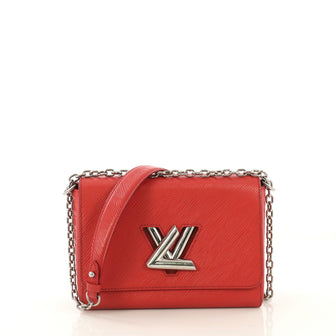 Louis Vuitton Twist Handbag Epi Leather MM Red 432787