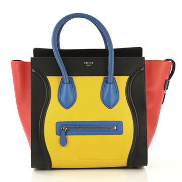 Celine Multicolor Luggage Handbag Leather Mini Multi color 432794