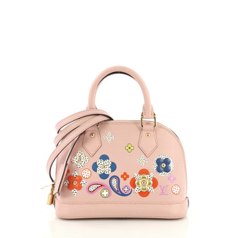 Louis Vuitton Alma Handbag Limited Edition Floral Patchwork Epi Leather BB Pink 432805