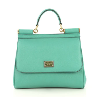 Dolce & Gabbana Miss Sicily Bag Leather Medium Green 432841